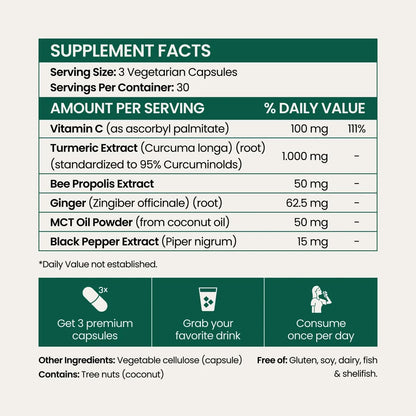Turmeric Curcumin Capsules (1000mg)