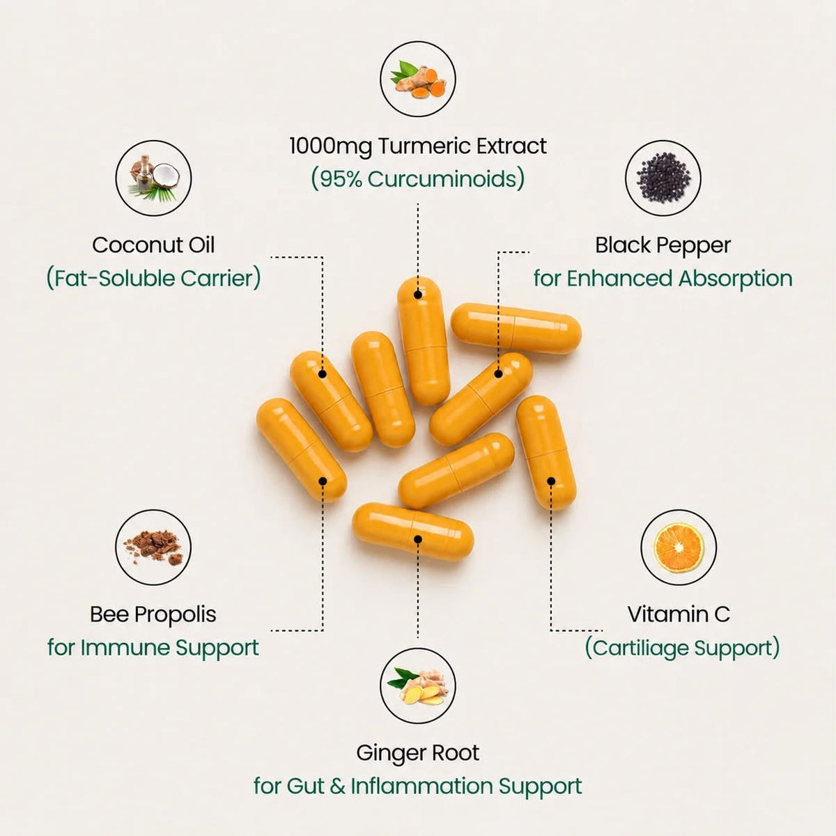 Turmeric Curcumin Capsules (1000mg)
